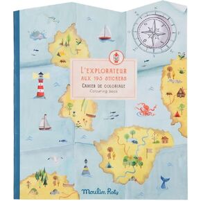 Moulin Roty Les Minouchkas Coloring & Sticker Book مع 150 ملصقًا - كتاب نشاط ساحر على شكل منزل للأطفال والبالغين ، متعة مبتكرة مع تصاميم غريب الأطوار ، فنانين شباب مثاليون يسافرون in Kuwait