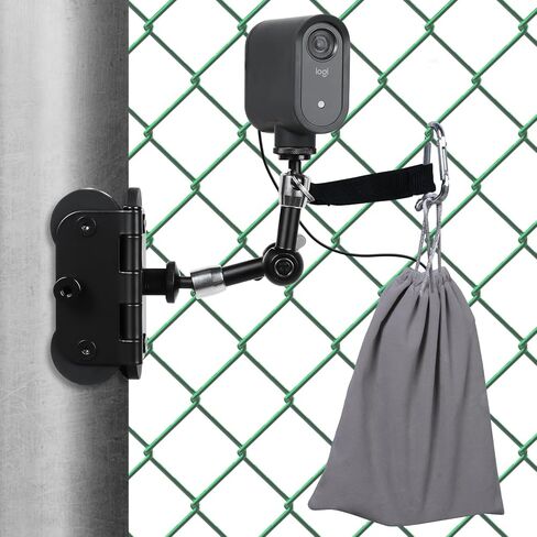 Selens Fence Mount Live Streaming Kit for Mevo Start,Gopro,Chain Link Fence Mount with Storage Bag for Gamechanger at Baseball,Softball Field in Saudi Arabia