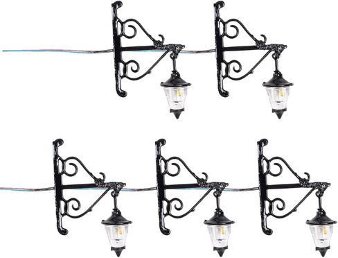 Zerodeko 5 PCS Dollhouse Wall Lamps Lights ، 1: 12 Dollhouse Lamps ، Mini Dollhouse Wall Lights ، Mini Wall Scones for Dollhouse Room Yard Dey in Kuwait
