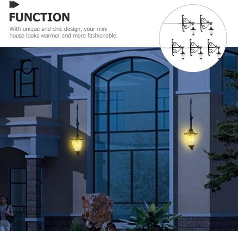 Zerodeko 5 PCS Dollhouse Wall Lamps Lights ، 1: 12 Dollhouse Lamps ، Mini Dollhouse Wall Lights ، Mini Wall Scones for Dollhouse Room Yard Dey in Kuwait