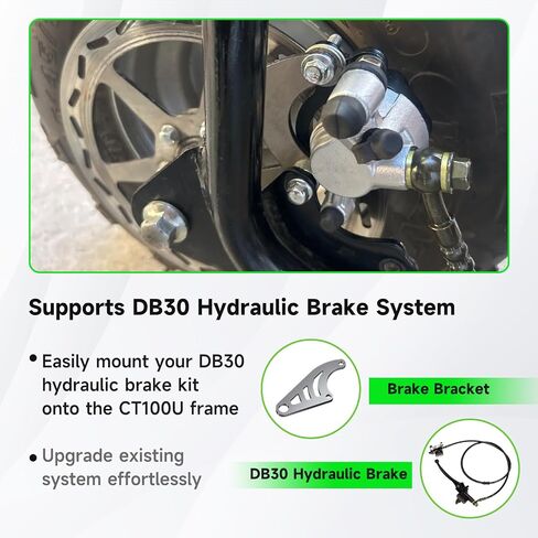 Mini Bike Hydraulic Brake Bracket Kit Compatible with Coleman CT100U 98cc 3.0HP Minibike Powersport, Rear Brake Caliper Mount Replacement Parts (Black) in Saudi Arabia