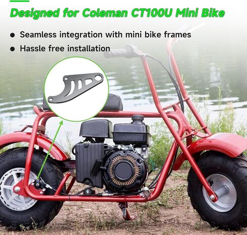Mini Bike Hydraulic Brake Bracket Kit Compatible with Coleman CT100U 98cc 3.0HP Minibike Powersport, Rear Brake Caliper Mount Replacement Parts (Black) in Saudi Arabia