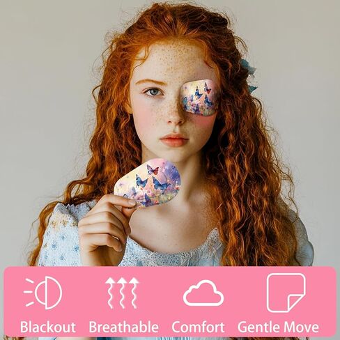 Geiserailie 50 Pcs Disposable Eye Patches for Adults with 5 Styles Vintage Boho Flower Designs Gentle Removal Eyepatches Adhesive Eyepatches for Lazy Eye Women Girl Gift, Sage Green in Kuwait