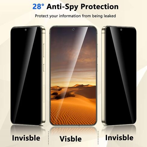Fotbor for Samsung Galaxy S25 Ultra 28° Privacy Screen Protector with [3s Installation Frame], Case Friendly 9H+ Tempered Glass 2Pack in Kuwait