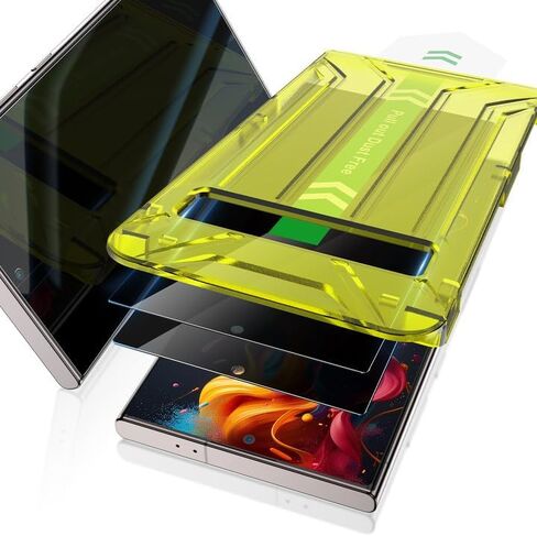 Fotbor for Samsung Galaxy S25 Ultra 28° Privacy Screen Protector with [3s Installation Frame], Case Friendly 9H+ Tempered Glass 2Pack in Kuwait