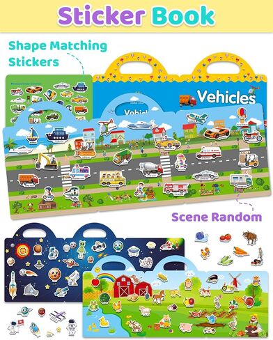 Benresive Reusable Sticker Books for Kids 2-4, Sticker Books for Toddlers 1-3 2-4, Toddler Travel Toys Activities Crafts Gifts - Thanksgiving in Saudi Arabia