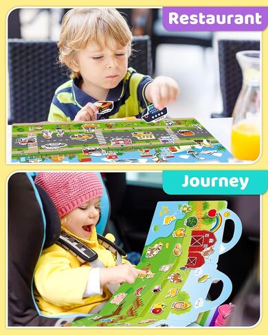 Benresive Reusable Sticker Books for Kids 2-4, Sticker Books for Toddlers 1-3 2-4, Toddler Travel Toys Activities Crafts Gifts - Thanksgiving in Saudi Arabia