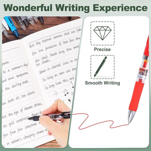 M&G Gel Pen Medium Point 0.5mm, 12 Pack Quick Dry Smooth Retractable Black Gel Ink Rollerball Pen for Home Office Writing Note Taking Journaling Business, Style 1 in Saudi Arabia