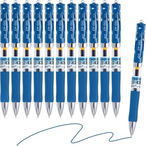 M&G Gel Pen Medium Point 0.5mm, 12 Pack Quick Dry Smooth Retractable Black Gel Ink Rollerball Pen for Home Office Writing Note Taking Journaling Business, Style 1 in Saudi Arabia