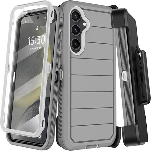 for Samsung Galaxy S24 FE Case with Belt Clip Holster & Kickstand,2X Screen Protectors,Heavy Duty Shockproof Drop Protection Bumper Military Grade Full Body Non Slip Rugged Durable Phone Cover in Kuwait