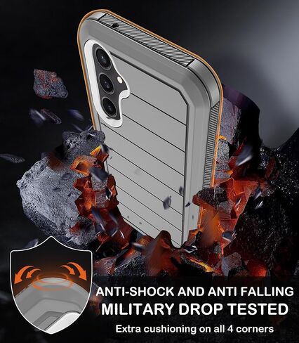 for Samsung Galaxy S24 FE Case with Belt Clip Holster & Kickstand,2X Screen Protectors,Heavy Duty Shockproof Drop Protection Bumper Military Grade Full Body Non Slip Rugged Durable Phone Cover in Kuwait