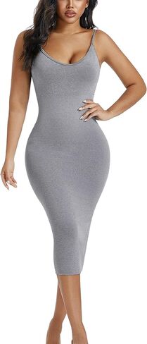 Tummy Control Shapewear Slip for Under Dresses Womems Full Slips Seamless Body Shaper in Kuwait