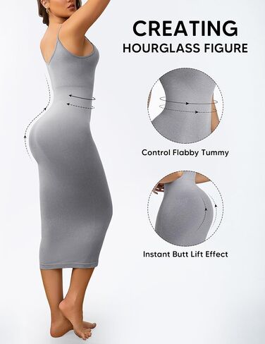 Tummy Control Shapewear Slip for Under Dresses Womems Full Slips Seamless Body Shaper in Kuwait