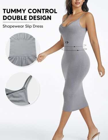 Tummy Control Shapewear Slip for Under Dresses Womems Full Slips Seamless Body Shaper in Kuwait