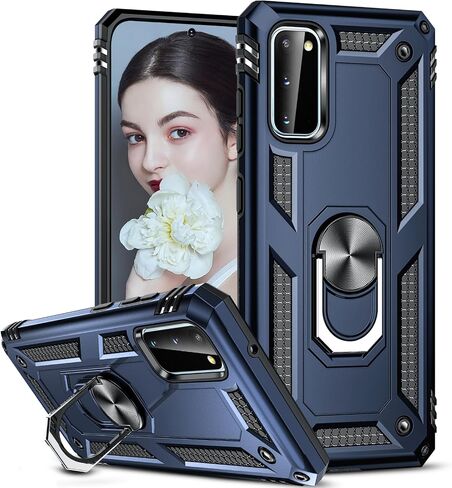 LeYi for Samsung-Galaxy-S20-Case-5G (Not Fit Plus/Ultra): Galaxy S20 5G Case with Stand, Military-Grade Protective Phone Case Cover with Magnetic Ring Kickstand for Samsung S20 5G 6.2 inch, Black in Kuwait