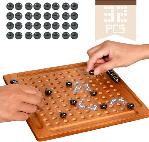 Magnetic Chess Game with Stones 32 Pcs Magnetic Balls, Fun Board Games for 2-4 Players, Perfect for Family Game Night and Gift Giving in Saudi Arabia