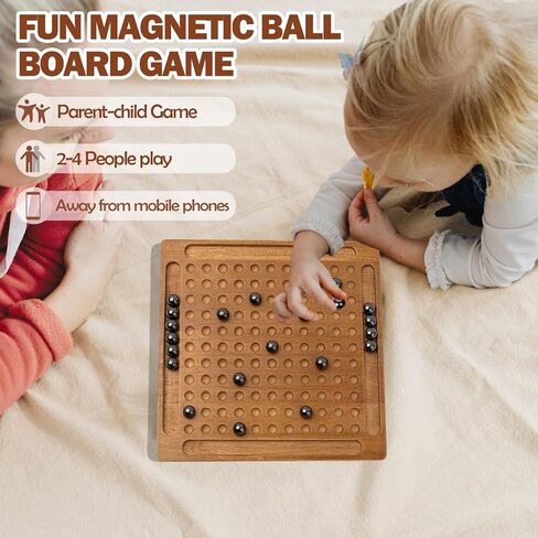Magnetic Chess Game with Stones 32 Pcs Magnetic Balls, Fun Board Games for 2-4 Players, Perfect for Family Game Night and Gift Giving in Saudi Arabia