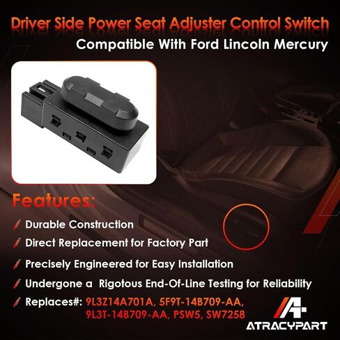 Power Seat Control Switch Front Left Driver Side, Compatible with 2010-2019 Chevy Equinox Malibu Cruze, 2010-2018 GMC Terrain Acadia, 2010-2016 Cadillac SRX, 2010-2019 Buick Regal, Replaces# 25974714 in Kuwait
