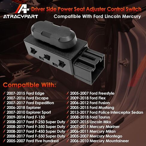 Power Seat Control Switch Front Left Driver Side, Compatible with 2010-2019 Chevy Equinox Malibu Cruze, 2010-2018 GMC Terrain Acadia, 2010-2016 Cadillac SRX, 2010-2019 Buick Regal, Replaces# 25974714 in Kuwait