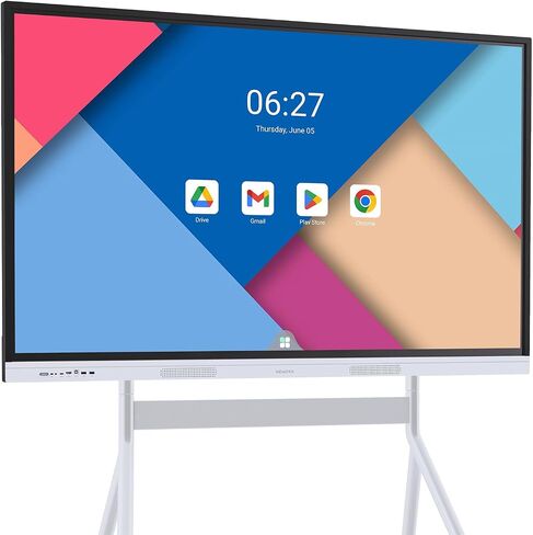 لوحة ذكية سعة 65 بوصة 4K - لوح تفاعلي معتمد من Google EDLA ، Android 14 OS ، لمسة من 50 نقطة ، صب لاسلكي - السبورة الرقمية للفصول الدراسية والمكاتب الهجينة (اللوحة فقط) in Kuwait