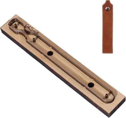GLOBLELAND Circular Leather Cutting Die Wood Dies for Leather Metal Cutting Template Die Cutter with Smooth Wooden Base for DIY Crafts in Saudi Arabia
