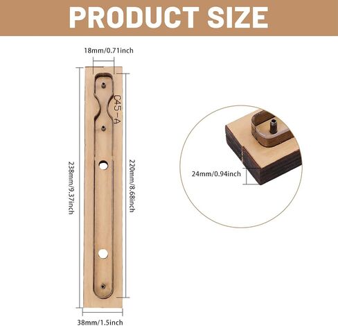 GLOBLELAND Circular Leather Cutting Die Wood Dies for Leather Metal Cutting Template Die Cutter with Smooth Wooden Base for DIY Crafts in Saudi Arabia