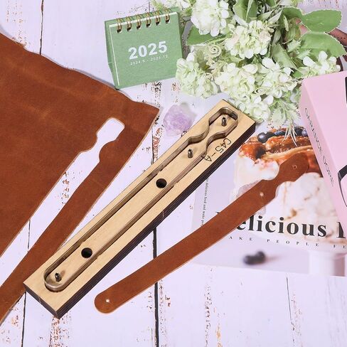 GLOBLELAND Circular Leather Cutting Die Wood Dies for Leather Metal Cutting Template Die Cutter with Smooth Wooden Base for DIY Crafts in Saudi Arabia
