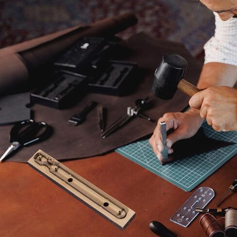 GLOBLELAND Circular Leather Cutting Die Wood Dies for Leather Metal Cutting Template Die Cutter with Smooth Wooden Base for DIY Crafts in Saudi Arabia