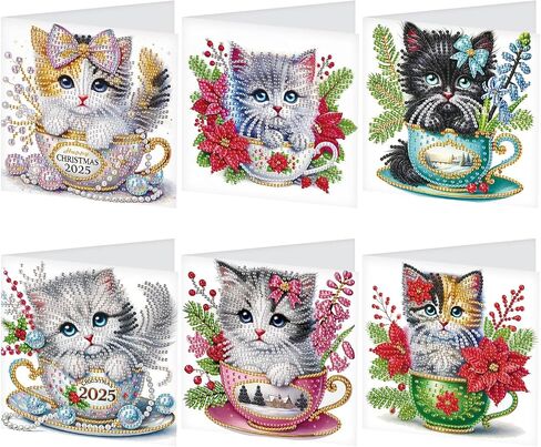 DCIDBEI 6 Pack Diamond Painting بطاقات فارغة مع الأظرف كل مناسبة بطاقات تحية فارغة بطاقات Note Card in Kuwait