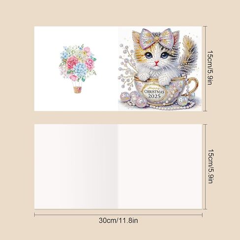 DCIDBEI 6 Pack Diamond Painting بطاقات فارغة مع الأظرف كل مناسبة بطاقات تحية فارغة بطاقات Note Card in Kuwait