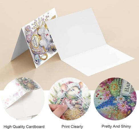 DCIDBEI 6 Pack Diamond Painting بطاقات فارغة مع الأظرف كل مناسبة بطاقات تحية فارغة بطاقات Note Card in Kuwait