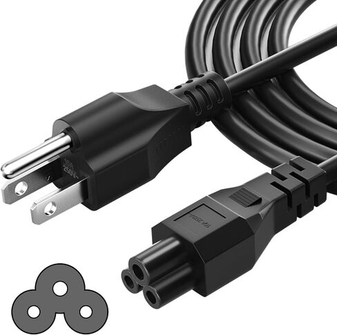Cyd 4ft Universal 3 Prong Power Cord استبدال متوافق مع أجهزة الكمبيوتر ، الشاشات ، أجهزة التلفزيون ، العرض ، LG LED LCD Smart HD TV ، Samsung ، Toshiba ، Acer ، Asus ، Epson Printer C5 Compl ، 2 Pack in Kuwait
