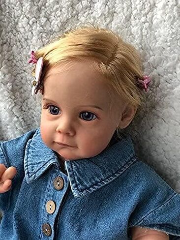 Angelbaby Reborn Realistic Baby Girl Dolls 24inch Pretty Silicone Real Toddler Dolls Life Life Soft Cloth Body Newborn Bebe Reborn Child with Blue Eyes for Girls in Saudi Arabia