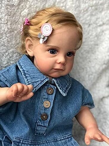 Angelbaby Reborn Realistic Baby Girl Dolls 24inch Pretty Silicone Real Toddler Dolls Life Life Soft Cloth Body Newborn Bebe Reborn Child with Blue Eyes for Girls in Saudi Arabia