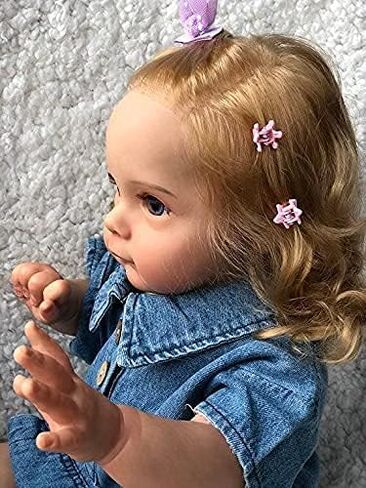 Angelbaby Reborn Realistic Baby Girl Dolls 24inch Pretty Silicone Real Toddler Dolls Life Life Soft Cloth Body Newborn Bebe Reborn Child with Blue Eyes for Girls in Saudi Arabia