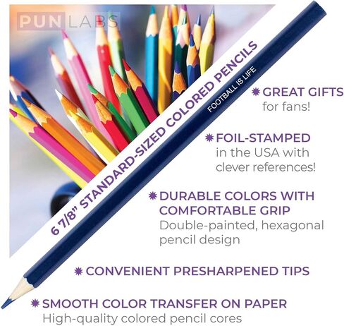 Office Colors Colored Pencil Set for Fans of The Office – Set of 12 Parody Pencils with Clever Foil-Stamped References in Kuwait
