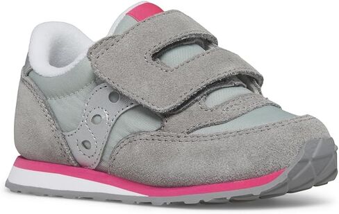 Saucony Baby Jazz Hook & Loop Sneaker, Grey/Silver/Pink, 11.5 US Unisex Little Kid in Saudi Arabia