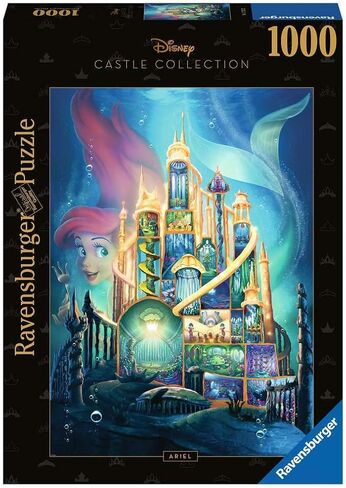 Ravensburger Disney Castle Collection: Ariel 1000 Piece Jigsaw Puzzle for Adults - 12000265 - Handcrafted Tooling, Made in Germany, Every Piece Fits Together Perfectly in Saudi Arabia