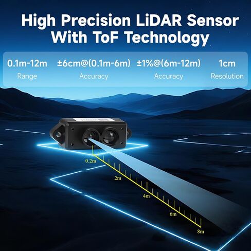 مستشعر TFS20-L Lidar 0.2-20 متر طويل المدى عالي الدقة صغير بنقطة واحدة وحدة استشعار مدمجة خفيفة الوزن مع واجهة UART I2C للروبوت بدون طيار A rduino Raspberry Pi Pixhawk in Kuwait