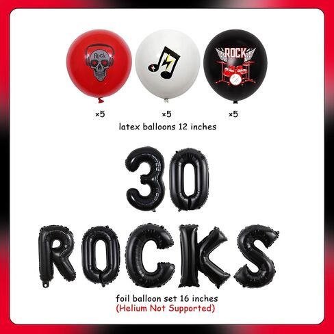 Rocked One Year Decorations Music One Rocks 1st Birthday Party Rose Purple Foil Balloons Note and Guitar Foil Balloons Pink and Black for Girls Birthday Party Music Theme Party in Saudi Arabia