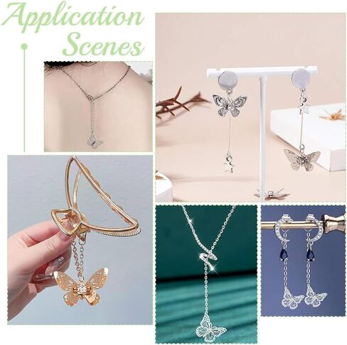 UniCraftale Butterfly Charms أسود Filigree المعلقات جوفاء الصلب المعدني الصلب المعادن لمكونات القلادات لصنع المجوهرات in Saudi Arabia
