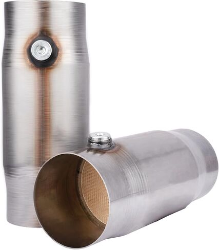 Catalytic Converter 2.5 Inch 2 Pcs, High Flow Universal Catalytic Convert Inlet Outlet 2.5 In, Direct-Fit Catalytic Convertor with O2 Port (EPA Compliant) in Kuwait