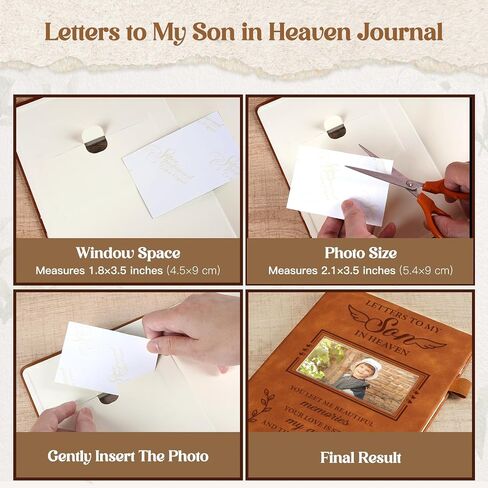 Vetbuosa Memorial Gifts For Loss Of Husband,Grief Journal With Photo Insert,Letters To My Husband In Heaven,200 Pages Notebook A5 With Pen,Healing Gift For Bereavement in Saudi Arabia