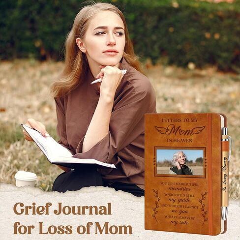 Vetbuosa Memorial Gifts For Loss Of Husband,Grief Journal With Photo Insert,Letters To My Husband In Heaven,200 Pages Notebook A5 With Pen,Healing Gift For Bereavement in Saudi Arabia