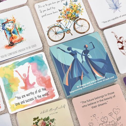 A ART·ZONE 52 Pcs Positive Affirmations Meditation Spiritual Self Care Cards Gifts, 9.7x6 cm Paper Prints in Saudi Arabia