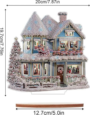 LazyFold Christmas Bird with Love Wreath Decorative Table Top Diamond Painting Kits,DIY 5D Diamond Art Christmas Decorations Ornaments for Xmas New Year Home Decoration Gift in Saudi Arabia