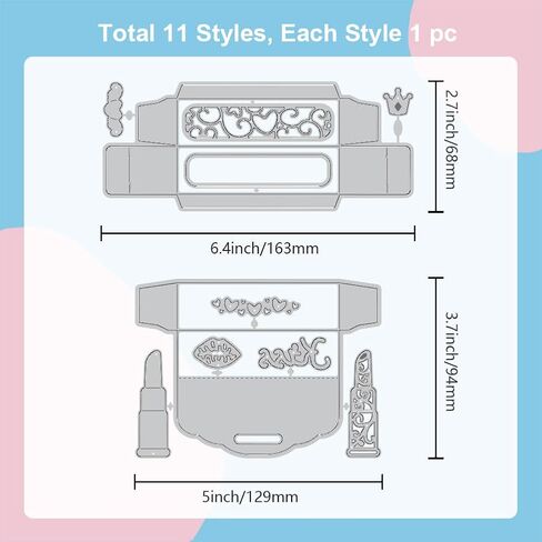 GLOBLELAND 3D Square Box Cutting Dies Metal Photo Frame Die Cuts Grid Frame Cutting Embossing Templates for Scrapbooking Crafts Paper Cards Making in Saudi Arabia