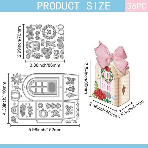 GLOBLELAND 3D Square Box Cutting Dies Metal Photo Frame Die Cuts Grid Frame Cutting Embossing Templates for Scrapbooking Crafts Paper Cards Making in Saudi Arabia
