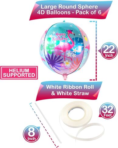 KatchOn, Giant Pink Flamingo Balloons - 40 Inch Pack of 2 | Balloon, Flamingo Party Decorations | Flamingo Mylar Balloons | Tropical Mylar balloons, Hawaiian Party Decorations, Luau Party decorations in Saudi Arabia
