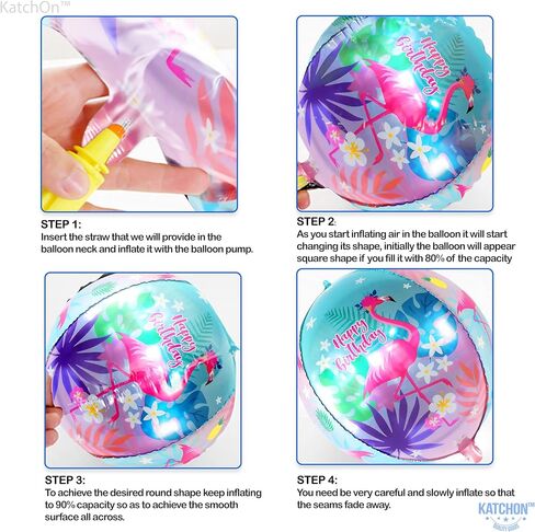 KatchOn, Giant Pink Flamingo Balloons - 40 Inch Pack of 2 | Balloon, Flamingo Party Decorations | Flamingo Mylar Balloons | Tropical Mylar balloons, Hawaiian Party Decorations, Luau Party decorations in Saudi Arabia